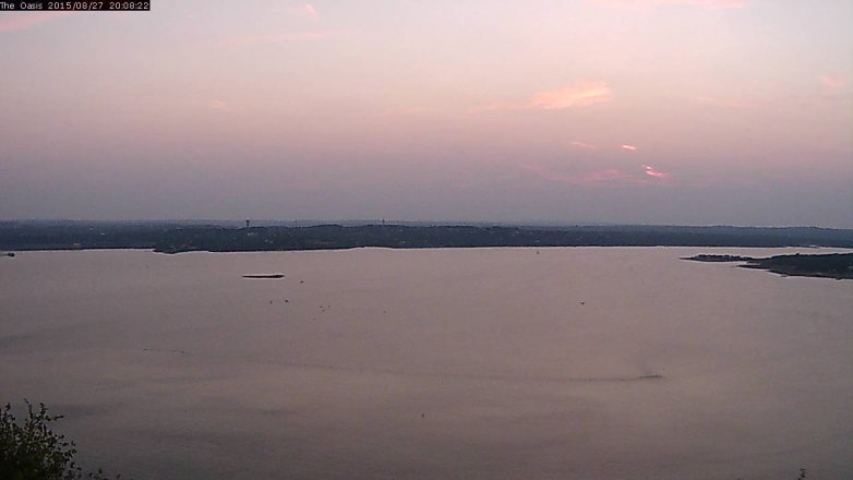 Lake Travis webcam, August 27, 2015 7:15 PM CT