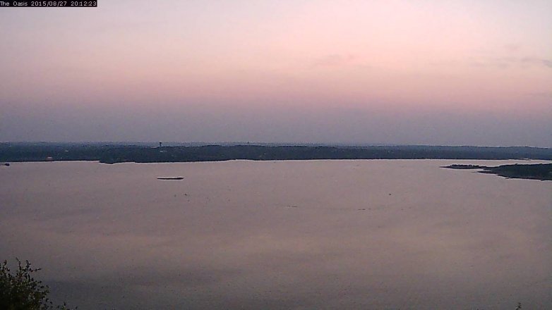 Lake Travis webcam, August 27, 2015 7:20 PM CT