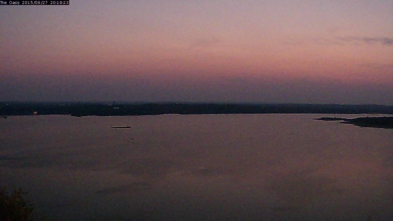 Lake Travis webcam, August 27, 2015 7:25 PM CT
