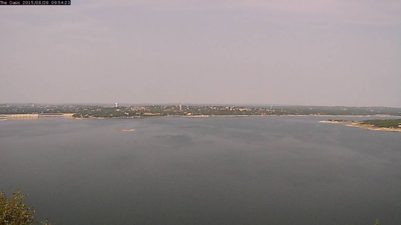 Lake Travis webcam, August 28, 2015 9:00 AM CT