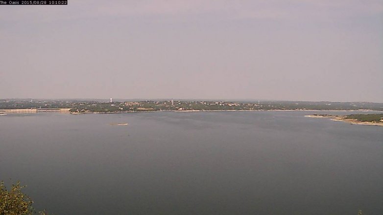 Lake Travis webcam, August 28, 2015 9:15 AM CT