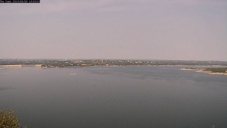 Lake Travis webcam, August 28, 2015 9:25 AM CT