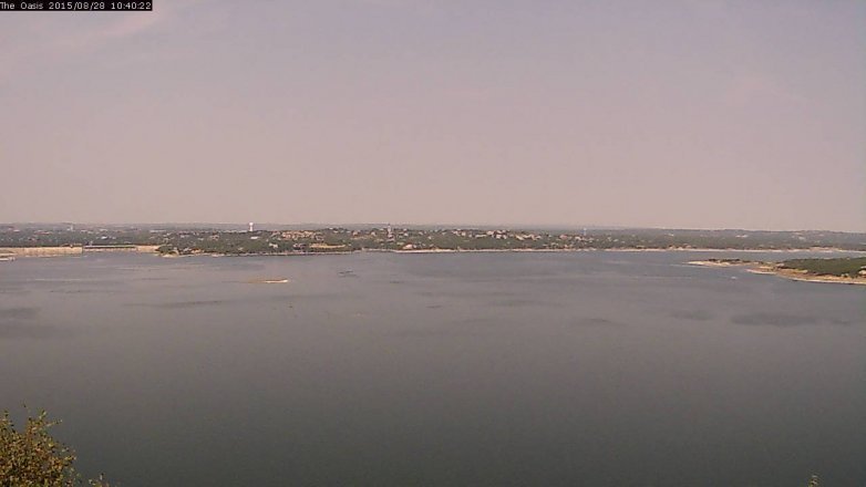 Lake Travis webcam, August 28, 2015 9:45 AM CT