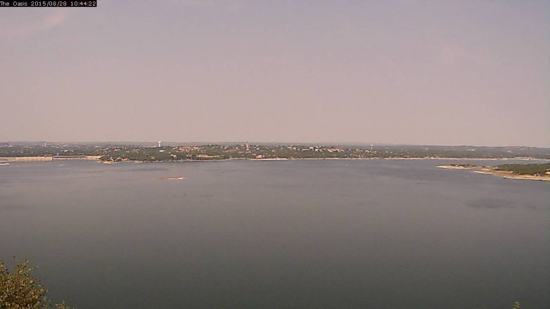 Lake Travis webcam, August 28, 2015 9:50 AM CT