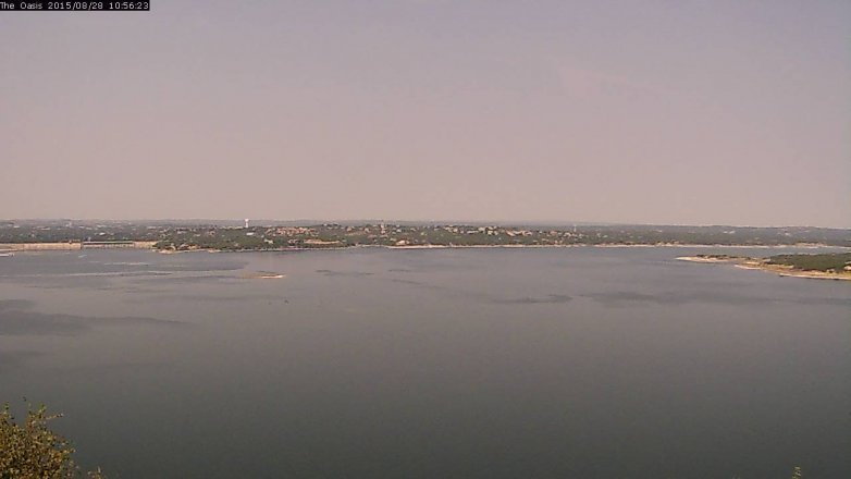 Lake Travis webcam, August 28, 2015 10:05 AM CT