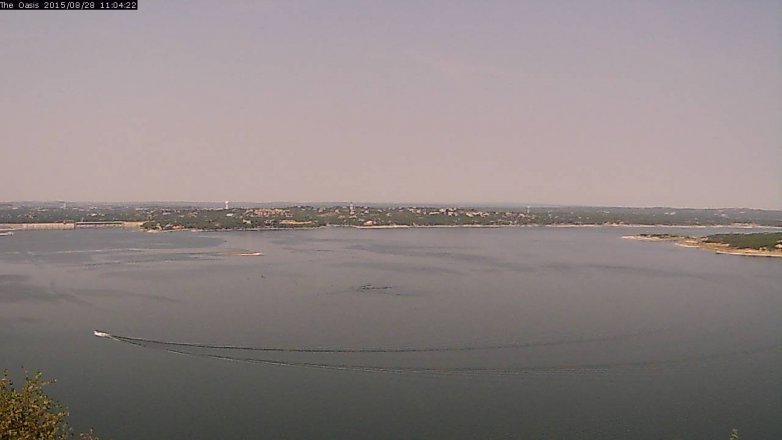 Lake Travis webcam, August 28, 2015 10:10 AM CT
