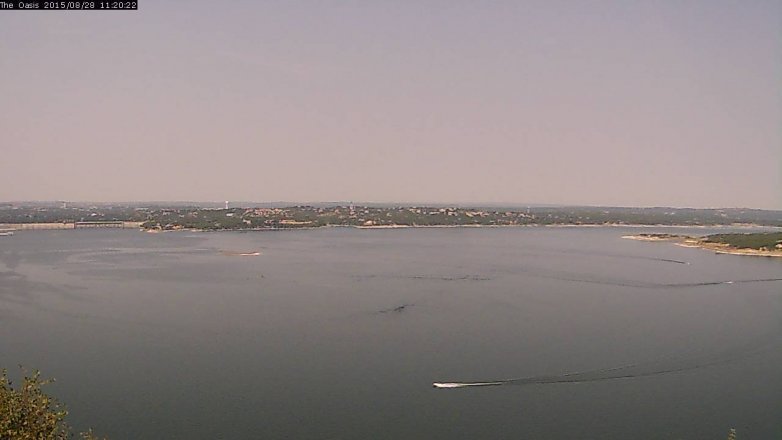 Lake Travis webcam, August 28, 2015 10:25 AM CT