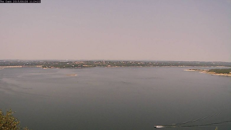 Lake Travis webcam, August 28, 2015 10:30 AM CT