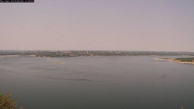 Lake Travis webcam, August 28, 2015 10:35 AM CT