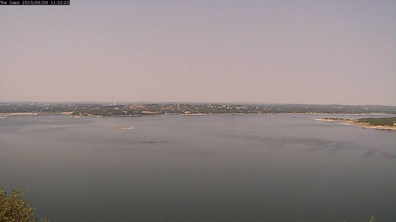 Lake Travis webcam, August 28, 2015 10:40 AM CT