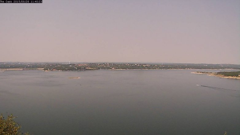 Lake Travis webcam, August 28, 2015 10:45 AM CT