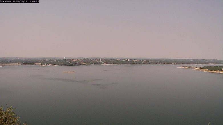 Lake Travis webcam, August 28, 2015 10:50 AM CT