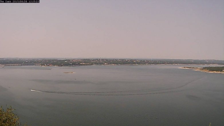 Lake Travis webcam, August 28, 2015 11:35 AM CT