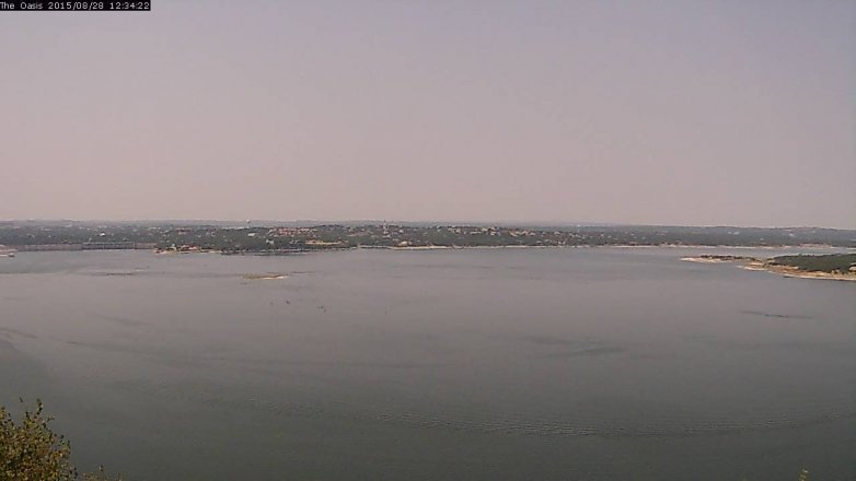 Lake Travis webcam, August 28, 2015 11:40 AM CT