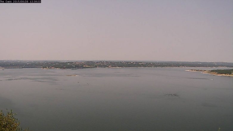 Lake Travis webcam, August 28, 2015 11:45 AM CT