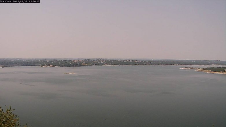Lake Travis webcam, August 28, 2015 11:55 AM CT