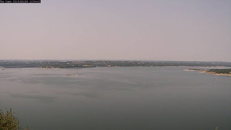 Lake Travis webcam, August 28, 2015 12:00 PM CT