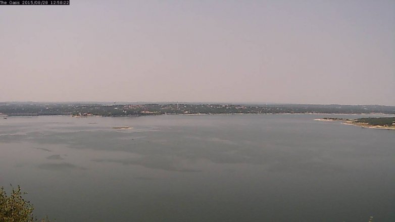 Lake Travis webcam, August 28, 2015 12:05 PM CT