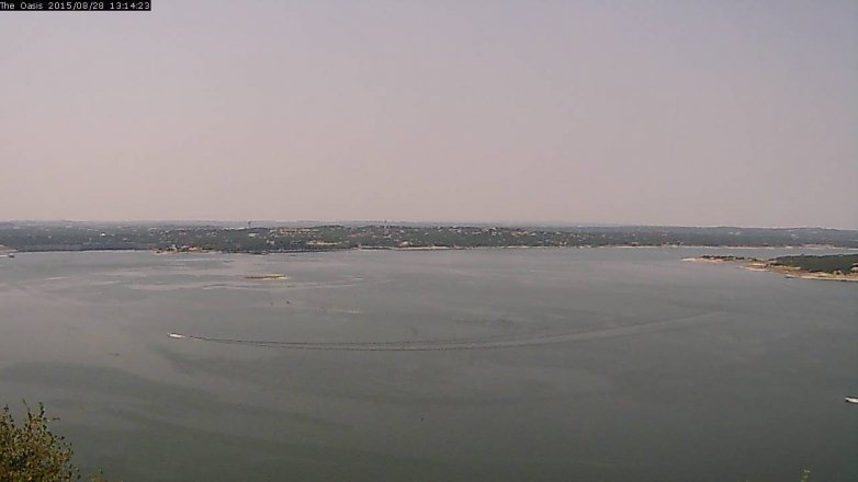 Lake Travis webcam, August 28, 2015 12:20 PM CT