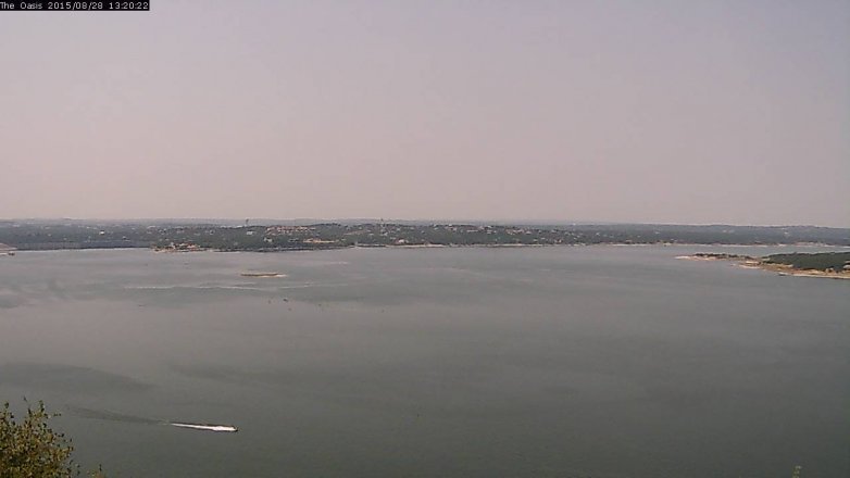 Lake Travis webcam, August 28, 2015 12:25 PM CT