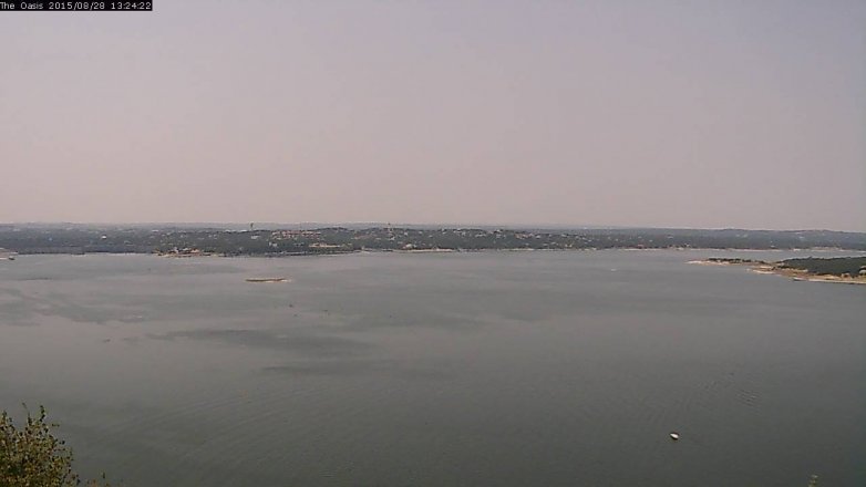 Lake Travis webcam, August 28, 2015 12:30 PM CT