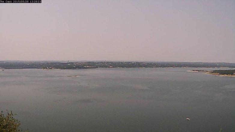 Lake Travis webcam, August 28, 2015 12:35 PM CT