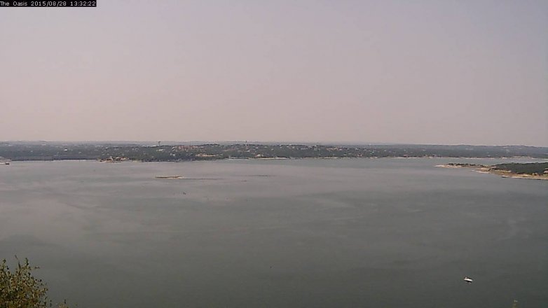 Lake Travis webcam, August 28, 2015 12:40 PM CT