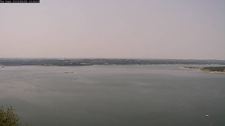 Lake Travis webcam, August 28, 2015 12:45 PM CT