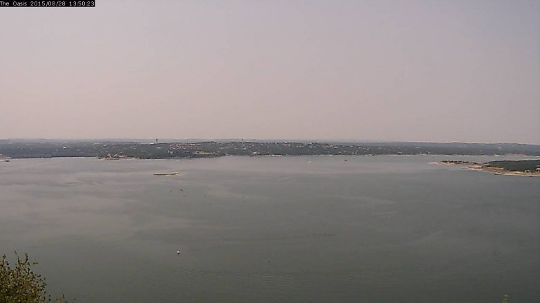 Lake Travis webcam, August 28, 2015 12:55 PM CT