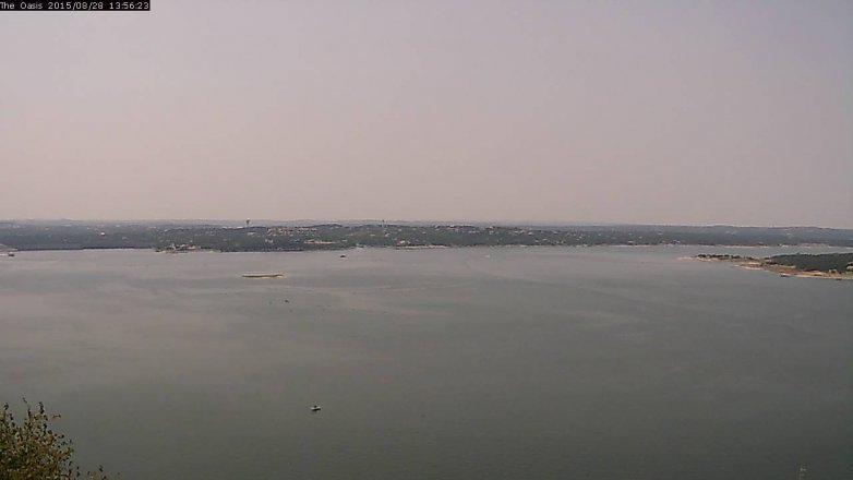 Lake Travis webcam, August 28, 2015 1:00 PM CT
