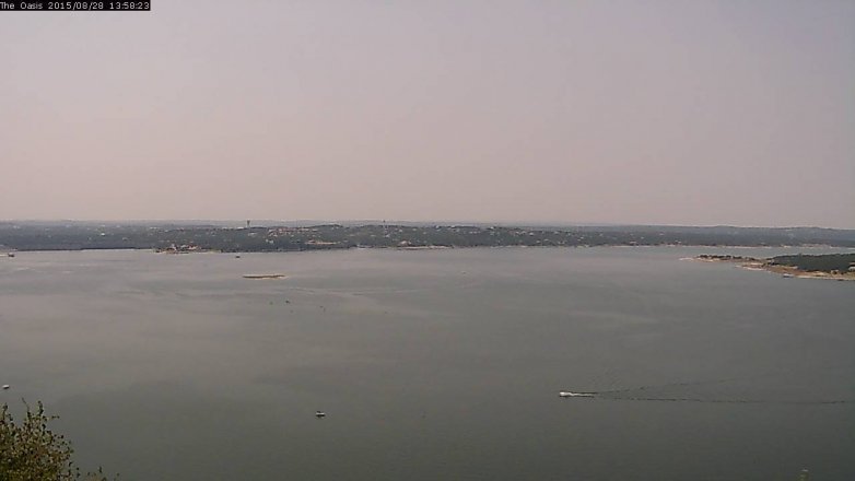 Lake Travis webcam, August 28, 2015 1:05 PM CT
