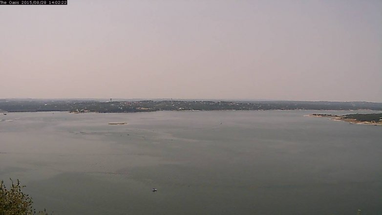 Lake Travis webcam, August 28, 2015 1:10 PM CT
