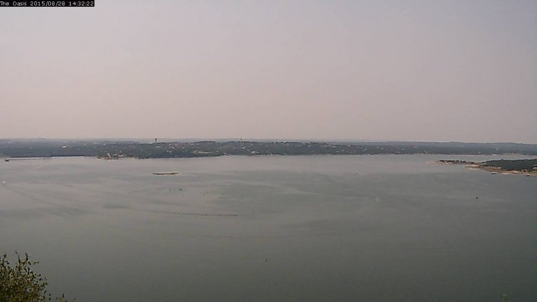 Lake Travis webcam, August 28, 2015 1:40 PM CT