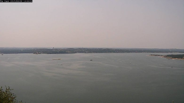 Lake Travis webcam, August 28, 2015 1:50 PM CT