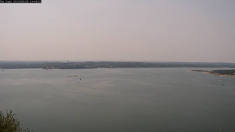 Lake Travis webcam, August 28, 2015 1:55 PM CT