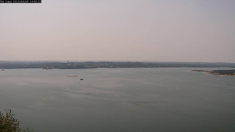 Lake Travis webcam, August 28, 2015 2:00 PM CT