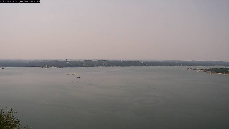 Lake Travis webcam, August 28, 2015 2:05 PM CT
