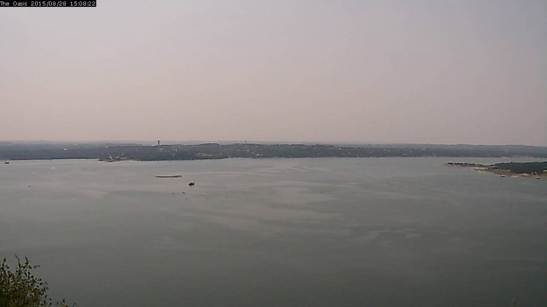 Lake Travis webcam, August 28, 2015 2:15 PM CT