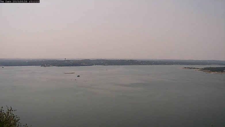 Lake Travis webcam, August 28, 2015 2:20 PM CT