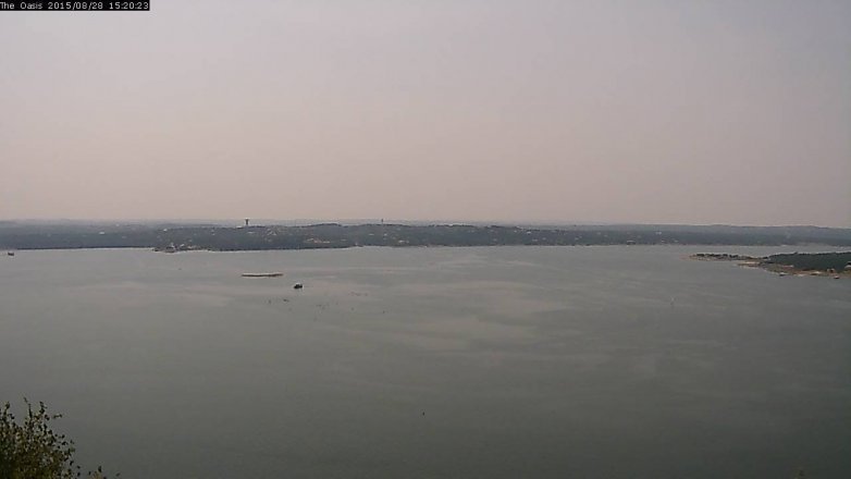 Lake Travis webcam, August 28, 2015 2:25 PM CT