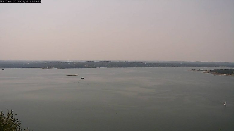 Lake Travis webcam, August 28, 2015 2:30 PM CT