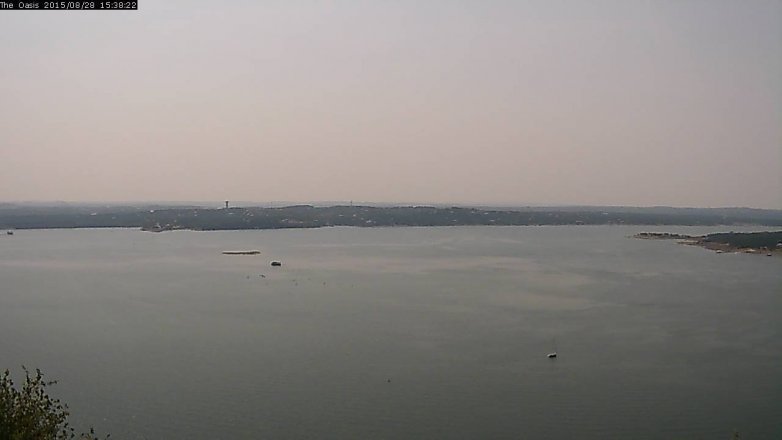 Lake Travis webcam, August 28, 2015 2:45 PM CT