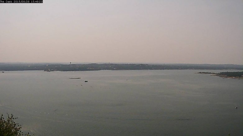 Lake Travis webcam, August 28, 2015 2:55 PM CT