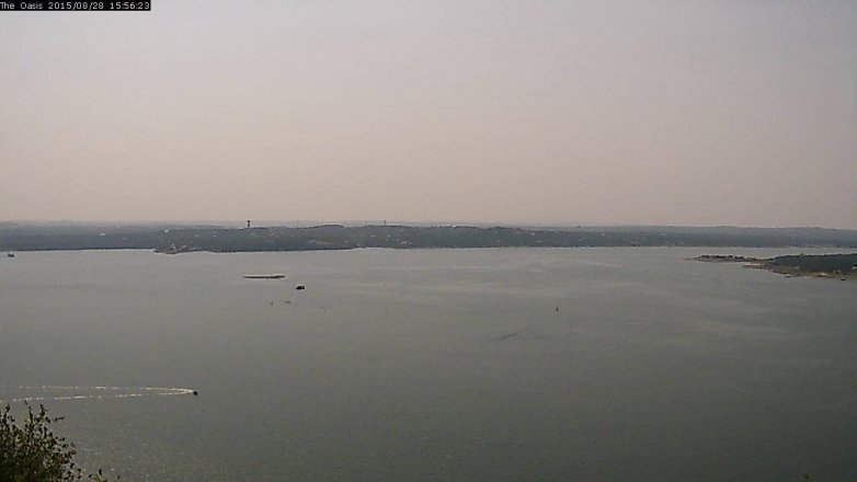 Lake Travis webcam, August 28, 2015 3:05 PM CT
