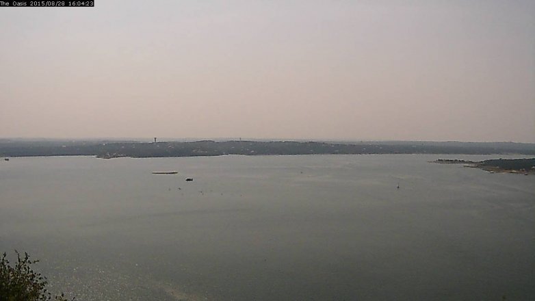 Lake Travis webcam, August 28, 2015 3:10 PM CT