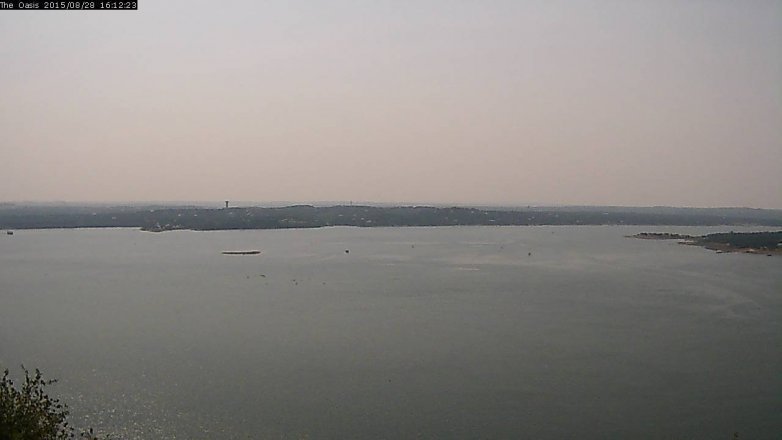 Lake Travis webcam, August 28, 2015 3:20 PM CT