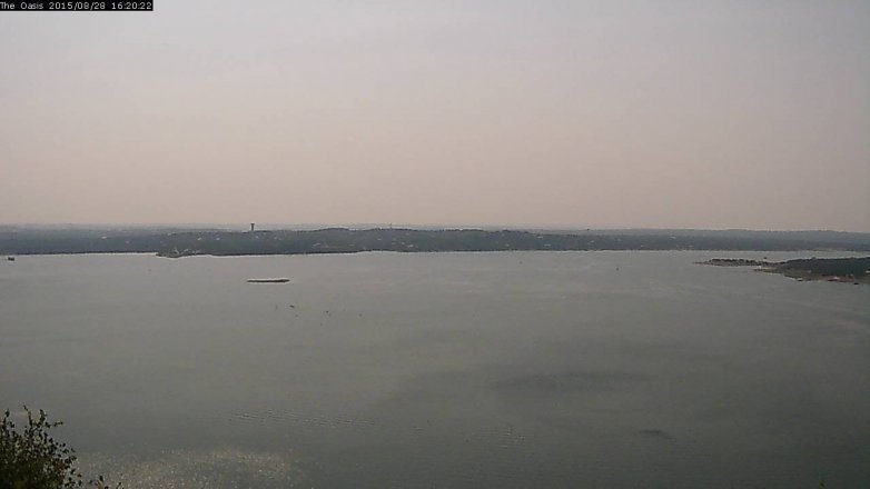 Lake Travis webcam, August 28, 2015 3:25 PM CT