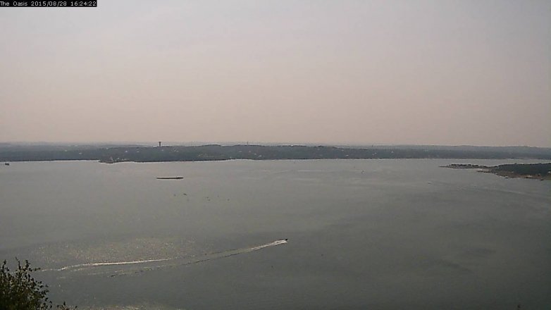 Lake Travis webcam, August 28, 2015 3:30 PM CT