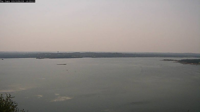 Lake Travis webcam, August 28, 2015 3:35 PM CT