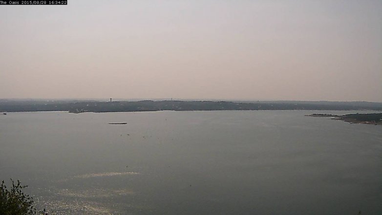 Lake Travis webcam, August 28, 2015 3:40 PM CT